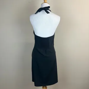 Athleta Halter Dress Womens 8 Black Athletic Go Anywhere Sundress Smocked Padded thumbnail 7