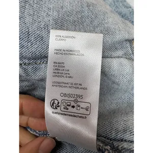 Free People Women's‎ Rumors Seamed Light Wash Denim Classic Jacket Grunge Size L thumbnail 8