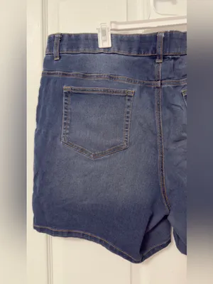 Terra & Sky Indigo Stretch Denim Shorts thumbnail 5