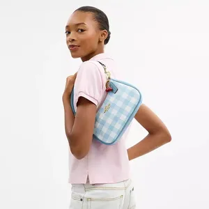 Coach CES65 Teri Shoulder Bag With Gingham Print And Charm thumbnail 11