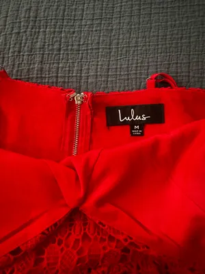 Lulus Red Lace Cocktail Dress thumbnail 6