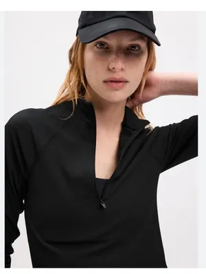 GAP Black Studio Rib 1/4 Zip Pullover thumbnail 1