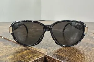 Christian Dior 2017A 95 Sunglasses Womens Black Tortoise Oval Gray Lens Logo thumbnail 1