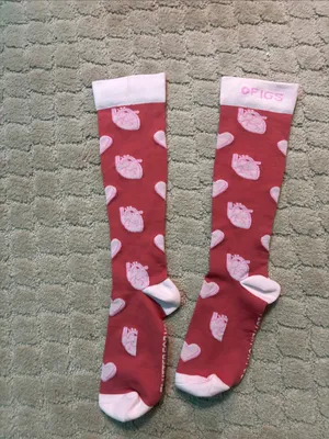 Figs Compression Socks Flutter For You Heart Pattern | Size S thumbnail 2
