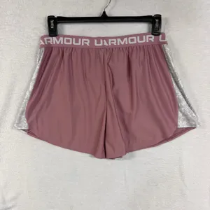 Under Armour XL Play Up 3.0 Shorts Mauve Pink Floral Side Stripe Gym Activewear thumbnail 2
