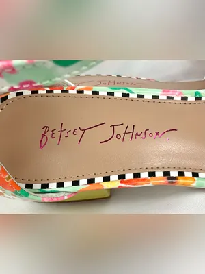 Betsey Johnson Brandee Sandals Crochet Flower Block Heel Sz 8.5 New thumbnail 4