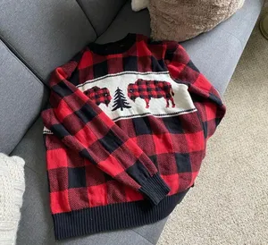 Oversized Christmas Sweater Red Size M thumbnail 1