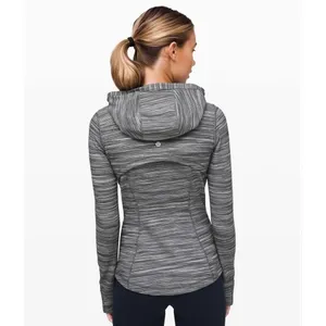 Lululemon Hooded Define Jacket Nulu Heathered Black‎ White 8 thumbnail 2