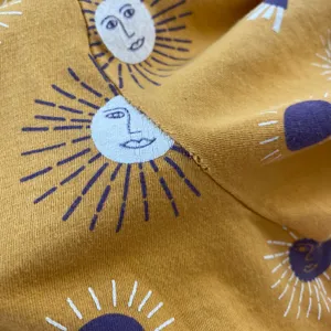 Altar Houseline 2XL Tie Front Wrap Crop Top Long Sleeve Celestial Sun Boho thumbnail 5