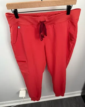 Figs Large Petite Zamora Joggers Orange Red Dentist Doctor Nurse Fall thumbnail 1