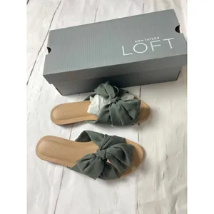 LOFT Women's Green Bow Style Sandals Sz 7 thumbnail 10