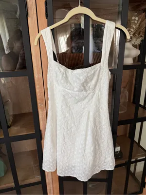 Princess Polly Xanthus Embroidered Mini Dress White eyelet embroidered bow thumbnail 10