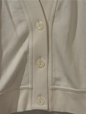 NWOT Universal Threads Women's Fleece Cardigan - Cream White Size L thumbnail 5