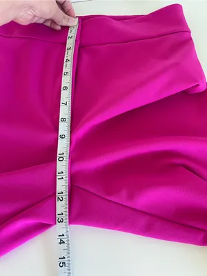 DKNY Women's‎ Wide Leg Fuchsia Pink Classic Crepe High Rise Trouser Pants thumbnail 7