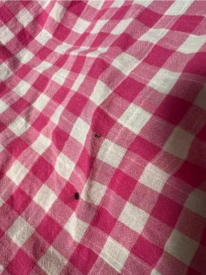 J. Crew Factory Women's Size Small Plaid Gauze Shirt in Boy Fit Buff Berry Pink thumbnail 9