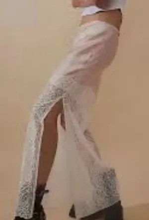 Free People Silk & Lace Skirt thumbnail 1