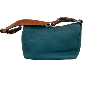 Coach Ergo Shoulder Bag Womens Small Teal Leather Good Vintage Y2K Pebbled thumbnail 3
