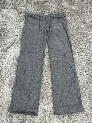 Converse One Star Women’s Gray Wide Leg Pants Cotton Belted Low Rise Size 4 thumbnail 1