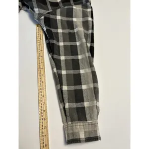 OKAY Button Up Shirt Women 6XL Gray Plaid Oversized Short Sleeve Casual thumbnail 10