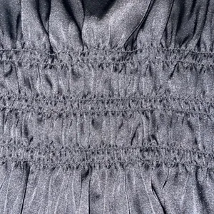 H&M Black Smocked Peplum Cami Top Spaghetti Strap Ruffle Hem Y2K Going Out thumbnail 4