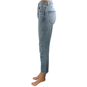 AGOLDE Womens Blue Light Wash High Waisted Cropped Straight Denim Jeans Pants 23 thumbnail 2