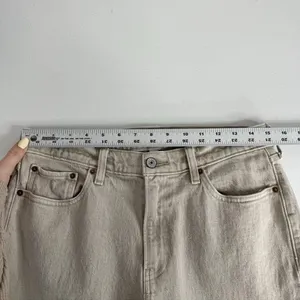 Abercrombie Curve love the baggy low rise beige jeans thumbnail 5