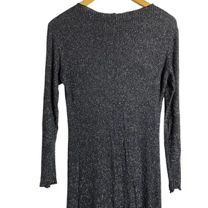 Rachel Pally Navy Metallic Ribbed Mara Maternity Long Sleeve Midi Dress Size S thumbnail 13