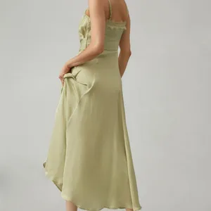 Elegant Light Green Midi Dress Size XL thumbnail 2