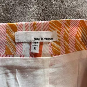 JUNE & HUDSON Boho Unique Fit & Flare Colorful Geo Skirt Sz Small EUC thumbnail 3