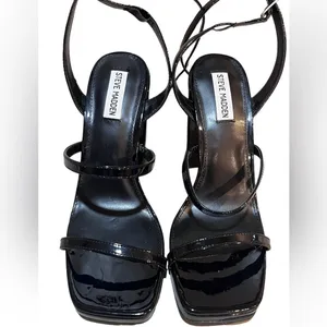 Steve Madden, SUSAN Black Patent Heels size 10M NWOB thumbnail 2