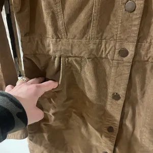 Faherty Softstretch Cord‎ Michelle Long Sleeve Mini ShirtDress Brown Size M thumbnail 6
