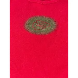 NFL Chiefs Long Sleeve Top Red Gold Logo V Neck Cotton Size L thumbnail 2