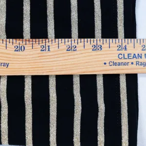 Lauren‎ Ralph Lauren Top Womens Large Black Gold Metallic Striped Long Sleeve L thumbnail 9