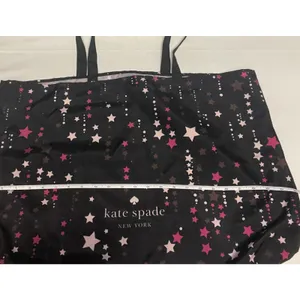 Kate Spade New York Star Print Nylon Tote Bag Black Pink thumbnail 6