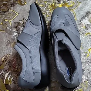 Dr Scholls Womens 10 W Slip On Leather Comfort Gray Shoes orthopedic Insoles thumbnail 2
