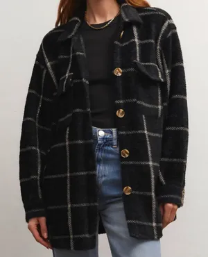 Z Supply Women’s Sz XSmall Button Up Tucker Shacket Shirt Jacket Washed Black thumbnail 1