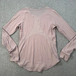 Lululemon Sculpt Long Sleeve T-Shirt Women's 4 No Size Tag Mesh Panel Active Run thumbnail 6