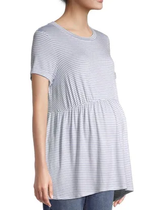 Time and Tru Womens Striped Maternity Smock Top Size Large 12-14 New thumbnail 4