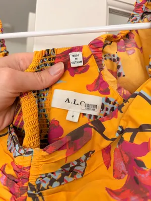 A.L.C. Elle Floral Puff Sleeve Mini Dress thumbnail 4