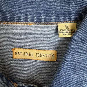 Women's Natural Identity Denim Jean Jacket Y2K Trucker Blue Sz XL 20 thumbnail 7