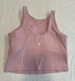 Lululemon align tank top high neck, light pink size 4 women thumbnail 1