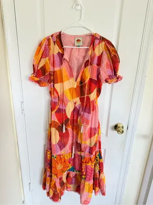 Farm Rio Patch Twirl Midi Dress thumbnail 4