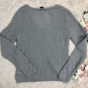 H&M Cable Knit Gray Lightweight Sweater Size Small thumbnail 4