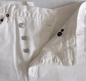 Agolde White Criss Cross Jean Shorts thumbnail 2