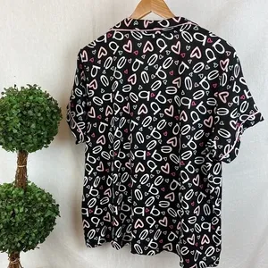 Bebe Black Logo Print Pajama PJ Shorts & Short Sleeve Top SET 3X NEW thumbnail 4
