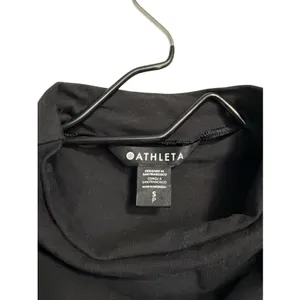 Athleta Womens‎ Mock Neck Sleeveless Tank Top Black Cotton Blend Size S Small thumbnail 3