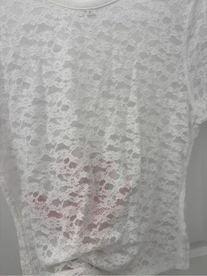 Aerie white lace short sleeve tshirt thumbnail 2