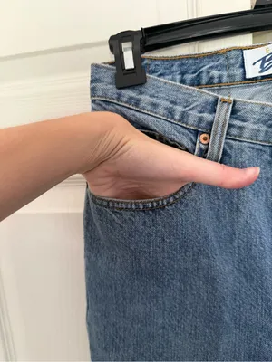 Vintage Express Women's Blue Jeans Straight Skinny High Waisted Size 7/8 Long thumbnail 6