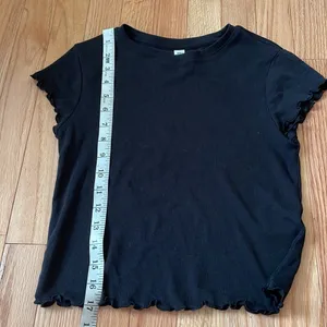 BP Shirt Womens Small Black Crop Top Tee Short Sleeve Cotton Ladies thumbnail 3