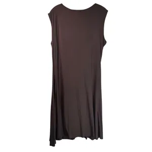 Fresh Produce Dreamtime Drape Dress Brown Cowl Neck Sleeveless Midi XL NEW thumbnail 2
